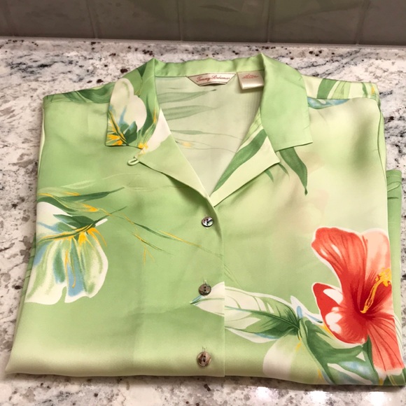 Womens Tommy Bahama Silk Blouse Size 4 